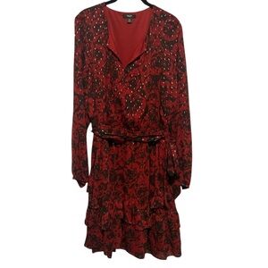 Simply Vera Vera Wang Long Sleeve Floral Dress Size XXL